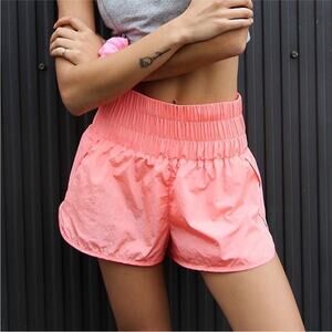 Free People Movement The Way Home Shorts Papaya Punch Coral S/XS